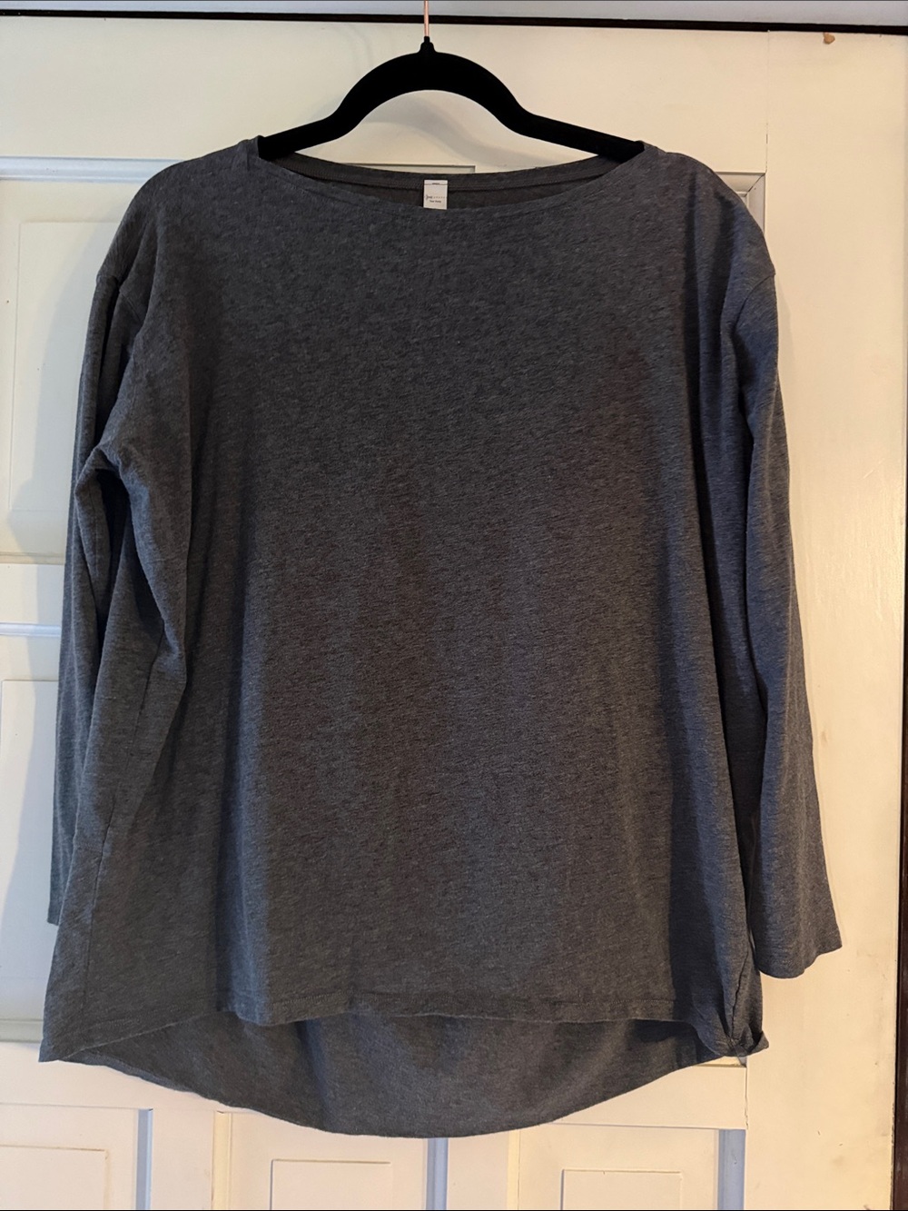 CRZ YOGA Charcoal Pima Cotton Long-Sleeve Top